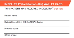 IMDELLTRA®(tarlatamab-dlle) wallet card